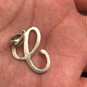 Sterling Silver Cursive “C” Initial CHARM